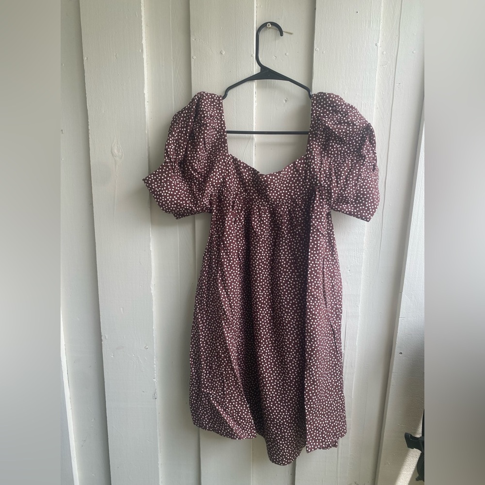 Anna nata from Revolve Chic Polka Dot Short Sleeve Dress